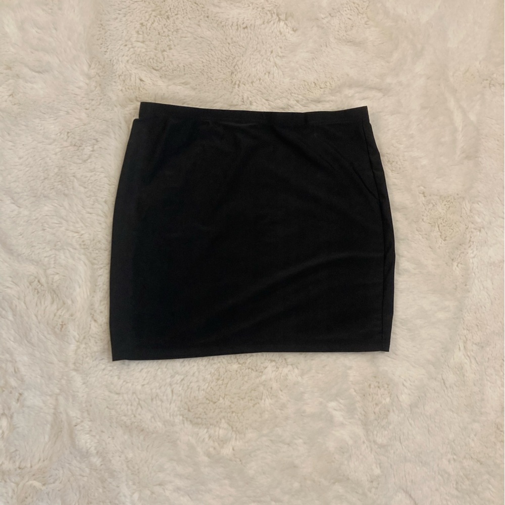 SHEIN Curve Fitted Black Mini Skirt Women’s 0XL